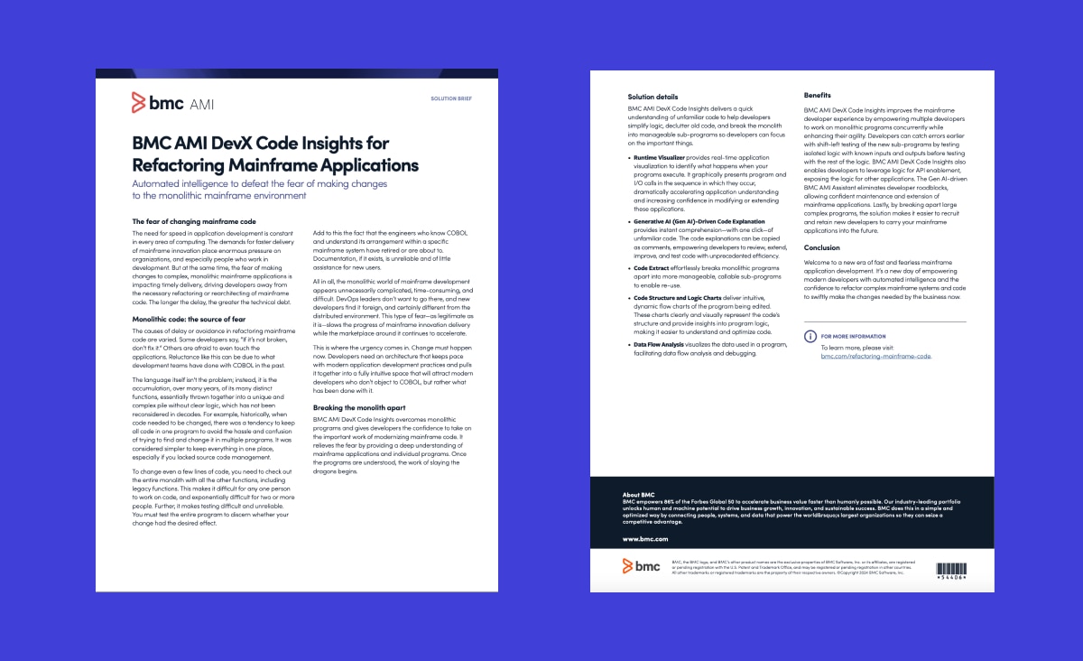 BMC AMI DevX Code Insights