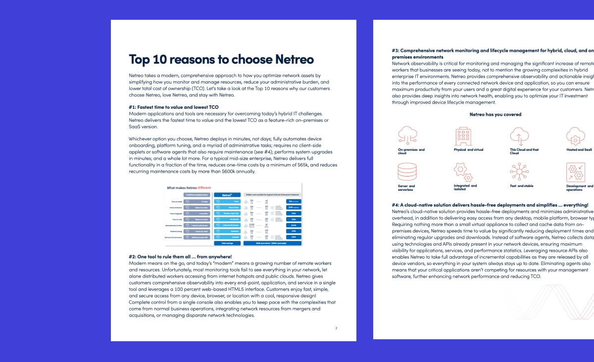 Top 10 Reasons to Choose Netreo