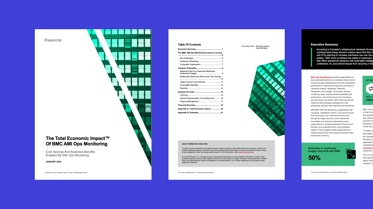 The Total Economic Impact™ Of BMC AMI Ops Monitoring