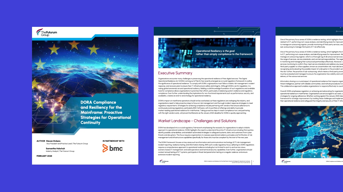 DORA Compliance and Resiliency for the Mainframe: Proactive Strategies for Operational Continuity